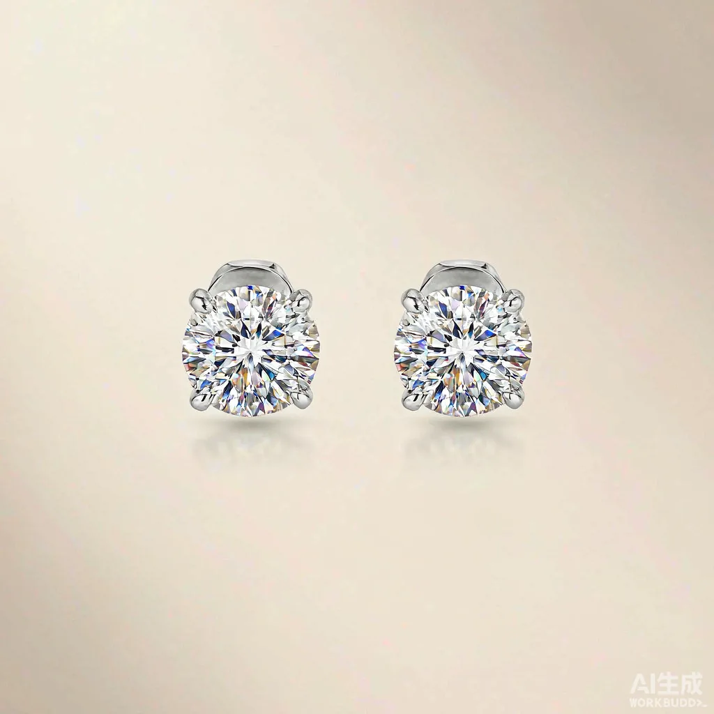 Lumen Stud Earrings — Earrings, lab-grown diamond, 14k White Gold
